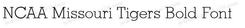 NCAA Missouri Tigers Bold Font字体转换